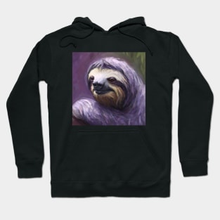 Emo Sloth Dyed Her Hair Purple Hoodie